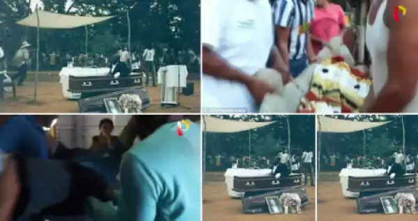 Shock As Dead Man Resurrects As He’s About To Be Place Inside His Coffin. (Photos)